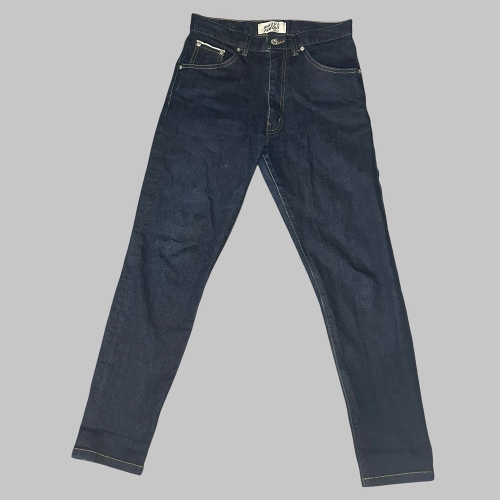 Naked Famous Womens 27x28 Max Nightshade Stretch Selvedge Dark Indigo Jeans